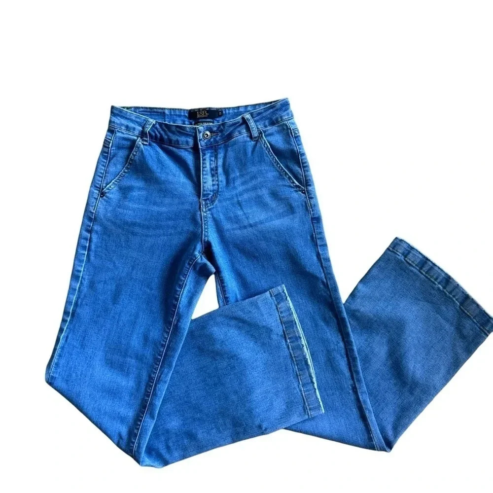 Lucky & Blessed Western Boutique Mid Rise Palazzo Jeans womens size 8